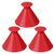 LuckyKilig Magic Scraper Round Windshield Ice Scrapers Car Windshield Snow Scraper Magic Snow Removal Tool Cone-Shaped Windshield Ice Scraper Red 3 Pack