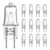 G8 Halogen Light Bulbs 35W Dimmable 120V G8 Base 2Pin Xenon Bulb T4 JCD Type Warm White Under Cabinet Puck Lighting Replacements?12 Pack?