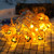 Halloween Pumpkin String Lights 3D Pumpkin Lights 9_8ft 20 LED Outdoor Decorative Rope Lights for Patio Garden Gate Yard Halloween DecorationWarm White