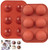 2 Pack 6 Holes Silicone Mold For Chocolate Cake Jelly Pudding Handmade Soap Round Shape Semi Sphere Mold