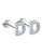 Paialco 925 Sterling Silver Initial D Cubic Zirconia Studs EarringsTiny Letters