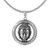 Heavstjer Fashion Stainless Steel Buddha Tag Pendant Round Necklace24inches Link ChainSteel