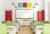 YEELE 5x3ft Modern Classroom Backdrop Back to School Photography Background Online Teaching Course Fashion Colorful Blackboard and School Tables Kid Boy Student Portrait Photo Shoot Studio Prop