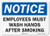 Smartsign U5-1188-RA-10X7Notice Employees Must WASH Hands After Smoking Reflective Recycled Aluminum Sign 10 x 7