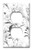 Art Plates Duplex Outlet Cover Wall Plate - Grayscale Floral Line Art