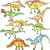 XJF Dinosaur Wall Stickers 9pcs Glow in The Dark Dinosaur Wall Stickers Dinosaur Wall Stickers for Boys Girls Bedroom Living Room Classroom
