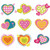 45 Pieces Assorted Color Education Hearts Cut-Outs Valentine Themed Cutouts with Glue Point Dots for Bulletin Board Classroom Decoration Valentines Day Wedding Anniversary Party Supplies 5_9 Inches