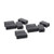 Fielect 10Pcs Dustproof Electronic Junction Box Plastic Enclosure Project Box For Electronic Projects ABS Black 1_89 x 1_02 x 0_61