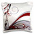 3D Rose Red Blue and White Flourish Design Pillow Case 16 x 16