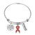 CHOORO AIDS HIV Awareness Jewelry Red Awareness Ribbon Bracelet I Will Hold You Up When Your Strength Fails Inspirational Gifts for Fighter Survivor Red Awareness Ribbon Bracelet