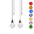 Ceiling Fan Pull Chain Decorative Crstal Fan Pull Chain Extension Ceiling Fan Pull Chain Ornaments with 21 Inches 3_2mm Diameter Beaded Ball Fan Pull Chain Extender 2Pack White
