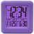Equity by La Crosse 70904 Soft Purple Cube LCD Alarm Clock