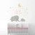 Elephant Wall Decal Elephant Wall Sticker Lovely Elephant Decal with Moon Stars Sweet Dream Wall Decal Removable Elephant Decal for Nursery Bedroom Baby Boy Girls Nursery Wall Stickers 51 x45