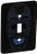 3dRose LLC lsp-130487-1 Blue and Black Sugar Skull Day of The Dead Art Single Toggle Switch