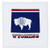 3dRose qs-58771-2 Wyoming State Flag in The Outline Map and Letters for Wyoming-Quilt Square 6 by 6-Inch