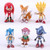 Set of 6pcs Sonic The Hedgehog Action Figures Cake Toppers
