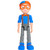 Blippi Talking Figure 9-inch Articulated Toy with 8 Sounds and Phrases Poseable Figure Inspired by Popular YouTube edutainer