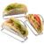 Taco Holders Stand Stainless Steel Taco Rack Tray Stand Up Holder Kitchen Set for Tortillas Burritos Parties  and  Restaurants Taco Holder