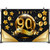 Happy 90th Birthday Backdrop for Men Women  90 Birthday Backdrop Background Banner 90th Anniversary Backdrop  Happy 90th Birthday Photo Backdrop Banner Wall Decorations Black and Gold 71 x 49 inch