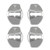 Coolsport Fit Tesla Door Lock Cover 4PCS Stainless steel Car Door Latch Cover Striker Protector for Model Y Model 3 Accessories Silver