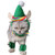 ANIAC Pet Christmas Costume Cute Cat Xmas Clothes with Hat Green Elf Outfit Party Cosplay for Small Pets¡­