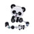 Silicone Pacifier Clip - MMH Silicone Beads Silicone Teething Toy Bibs Pacifier 0-6 Months with Panda Silicone Teethers for Girls and Boys Panda