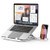 Laptop Stand Computer Stand Computer Riser Ergonomic Laptops Elevator for Desk Compatible with 10 to 17 Inches Notebook Computer White