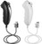 suily Wii Nunchuck Controller 2 Pack Nunchuck Controller Joystick Gamepad Replacement for WiiWii U Console Video Games BlackWhite