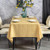 Lipo Tablecloth Rectangle Plaid Jacquard Tablecloths Waterproof Wrinkle Resistant Oil Proof Table Cover Decoration for Buffet Table Parties Dinner Wedding Gold Table Cloths Rectangle 52 x 70