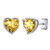 Heart Stud Earrings for Women Sterling Silver Birthstone Ear Studs for Teen Girls Birthday Gift