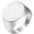 Oakky Mens Stainless Steel Stars Vintage Round Compass Signet Ring Silver Size 10