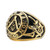 INRENG Mens Stainless Steel Vintage Freemason Masonic Rings Signet Biker Bands Black Gold Size 9