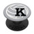 Monogram Initial K - Gray Volleyball With Letter K PopSockets PopGrip Swappable Grip for Phones  and  Tablets