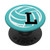 Monogram Initial L - Teal Blue Volleyball With Letter L PopSockets PopGrip Swappable Grip for Phones  and  Tablets