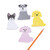 Fun Express Dogs Sticky Notes - Stationery - 12 Pieces