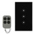 Light Touch Switch with Tempered Glass Panel RF Wireless Remote Control US Standard Modern Wall Switch Black Replace 3 Switches in 1 Gang Wall Box