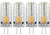 G4 Led Bulb 12V ACDC 2W Red Light Bulb 48×3014 SMD 20W Halogen Bulb Equivalent Capsule Spotlight Lamps for Landscape RV 4-Pack
