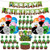 Pixel Gamer Party Birthday SuppliesMiner Theme Banner Cake Cupcake Topper Balloons Party Favors Decors Pixel Gamer Party Birthday SuppliesMiner Theme Banner Cake Cupcake Topper Balloons Party Favors Decors