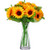 Momkids 6 Pack Artificial Sunflowers Decor Yellow Fake Silk sunflower Bouquets Faux Plants Flowers for Home Living Room Kitchen Bathroom garden Wedding Party Festival DIY Decor
