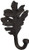 Abbott Collection Oak Leaf Wall Hook, 6.5", Dark Brown