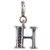 Fourseven 925 Sterling Silver Charm  Initials Letter H Charm  Alphabet Letter Charm for Bracelet and Necklace
