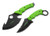 Z Hunter ZB-047 Zombie Green Half Serrated Axe 10-Inchblack
