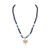 BlueRica Shark Tooth Pendant on Black Coconut Green Heishi and Puka Shells Necklace 1S