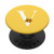 White Mustard Yellow Monogram Letter V Initial Sunflower PopSockets PopGrip Swappable Grip for Phones  and  Tablets