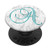 A Teal Turquoise White Grey Abstract Monogram Initial Letter PopSockets PopGrip Swappable Grip for Phones  and  Tablets