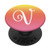 Gradient Initial Letter V Name Gift Pretty Pink Coral Ombre PopSockets PopGrip Swappable Grip for Phones  and  Tablets