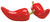 Red Chili Pepper Collectible Vegetable Ceramic Salt and Pepper Shaker