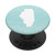 Cute Home State Illinois Map Silhouette - Mint Polka Dot PopSockets Grip and Stand for Phones and Tablets