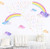 KAIN Rainbow Cloud Wall Decal Colorful Rainbow Wall Decals for Girls Bedroom Rainbow Heart Wall Stickers Clouds Nursery Decor