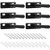 LISHINE 6 PCS Heavy Duty Floating Shelf Bracket 3 Inch Hidden Shelf Brackets Solid Steel Blind Shelf Supports for Floating Wood Shelves